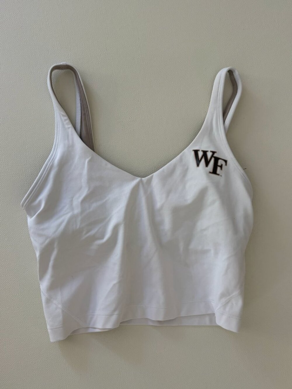 Lululemon Wake Forest WF White Cropped Tank Top Size 4